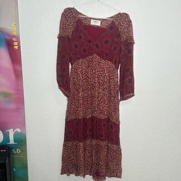 New ba&sh Gypsie Rose Dress Red Medium - Picture 2 of 16